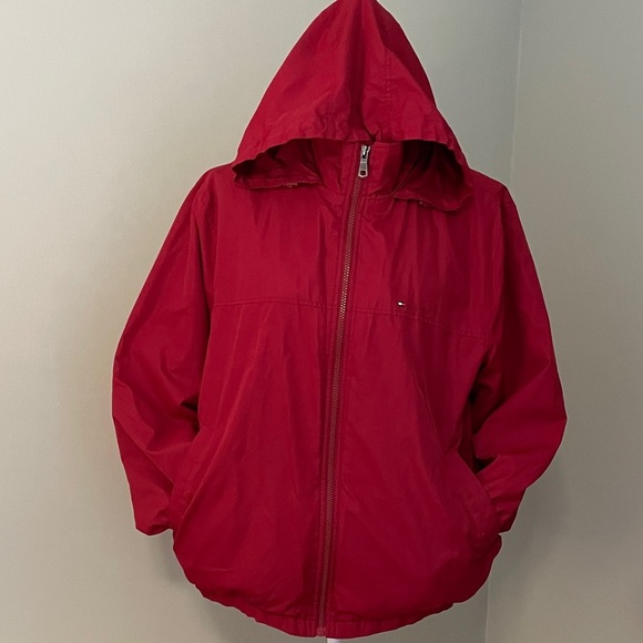 Tommy Hilfiger Other - Tommy Hilfiger Vibrant Red Hooded Jacket